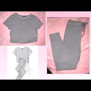 Tee & Tie Waist Leggings Set
